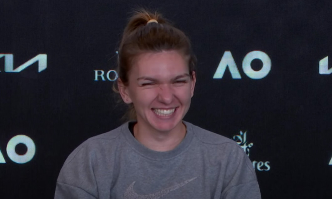 Simona Halep, la conferința de presă susținută după meciul cu Iga Swiatek / Foto: Captură YouTube@Australianopentv