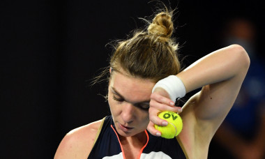 Simona Halep, în timpul meciului cu Serena Williams de la Australian Open / Foto: Profimedia