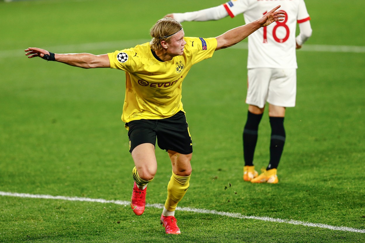 Noua rivalitate din UCL! Erling Haaland a spus cine l-a motivat să bifeze o ”dublă” în Sevilla - Dortmund