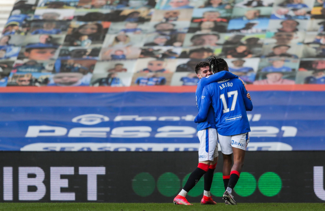 Rangers v Dundee United, Scottish Premiership, Football, Ibrox Stadium, Glasgow, Scotland, UK - 21 Feb 2021