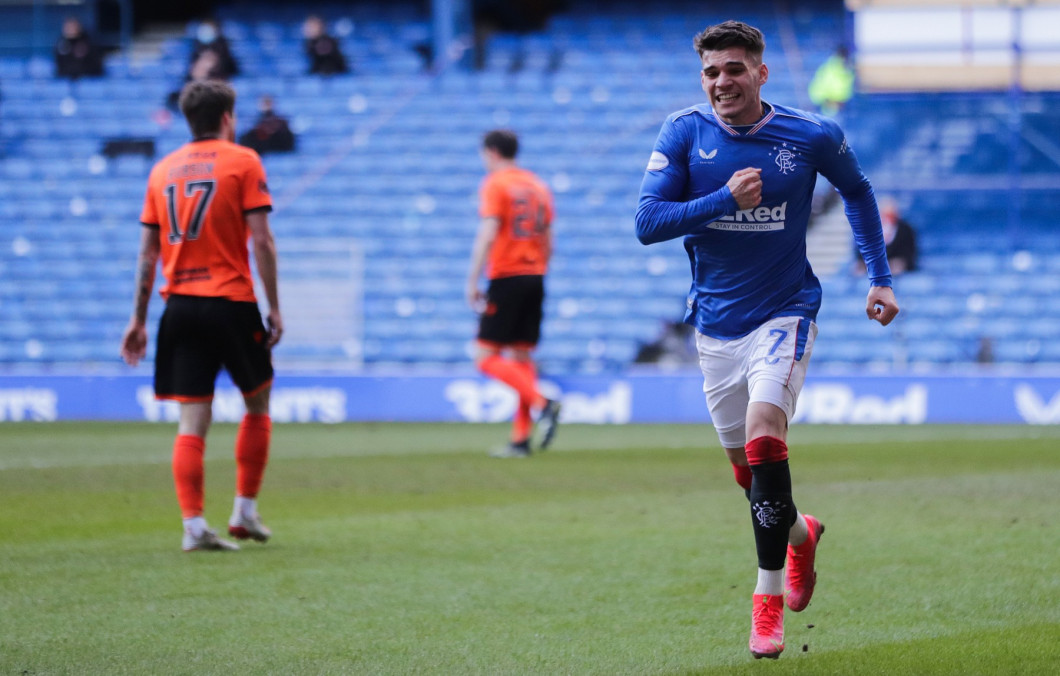 Rangers v Dundee United, Scottish Premiership, Football, Ibrox Stadium, Glasgow, Scotland, UK - 21 Feb 2021
