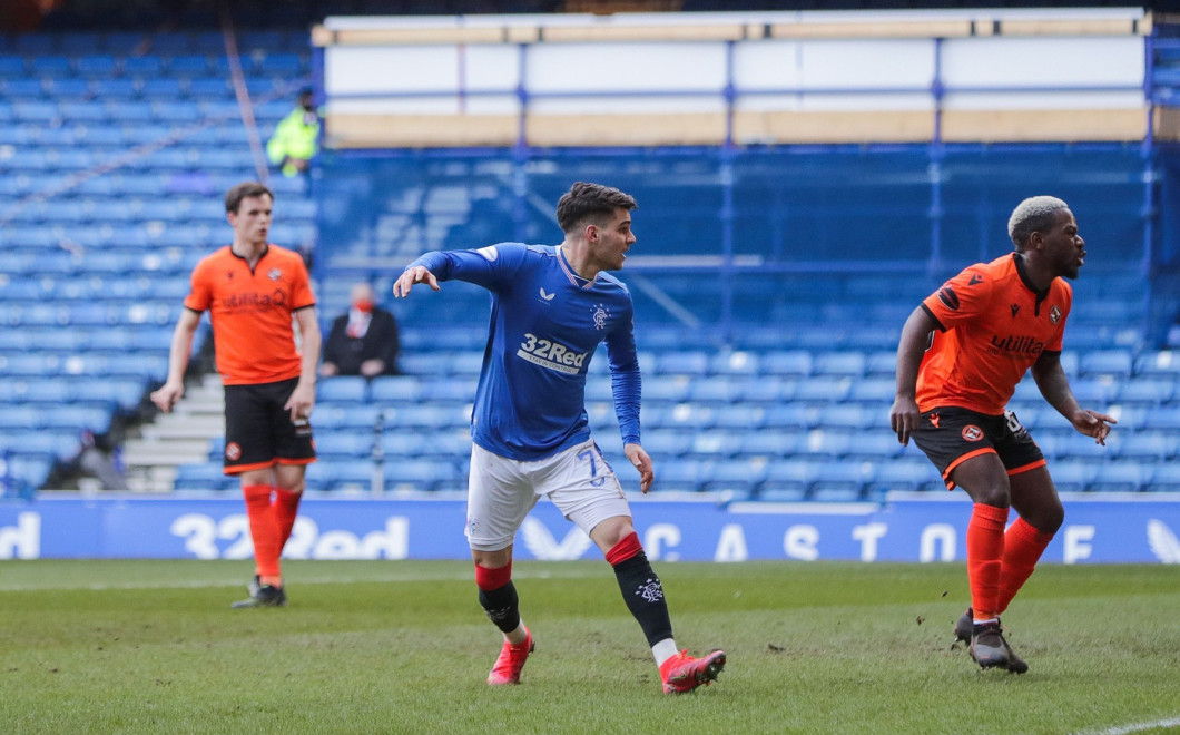 Rangers v Dundee United, Scottish Premiership, Football, Ibrox Stadium, Glasgow, Scotland, UK - 21 Feb 2021