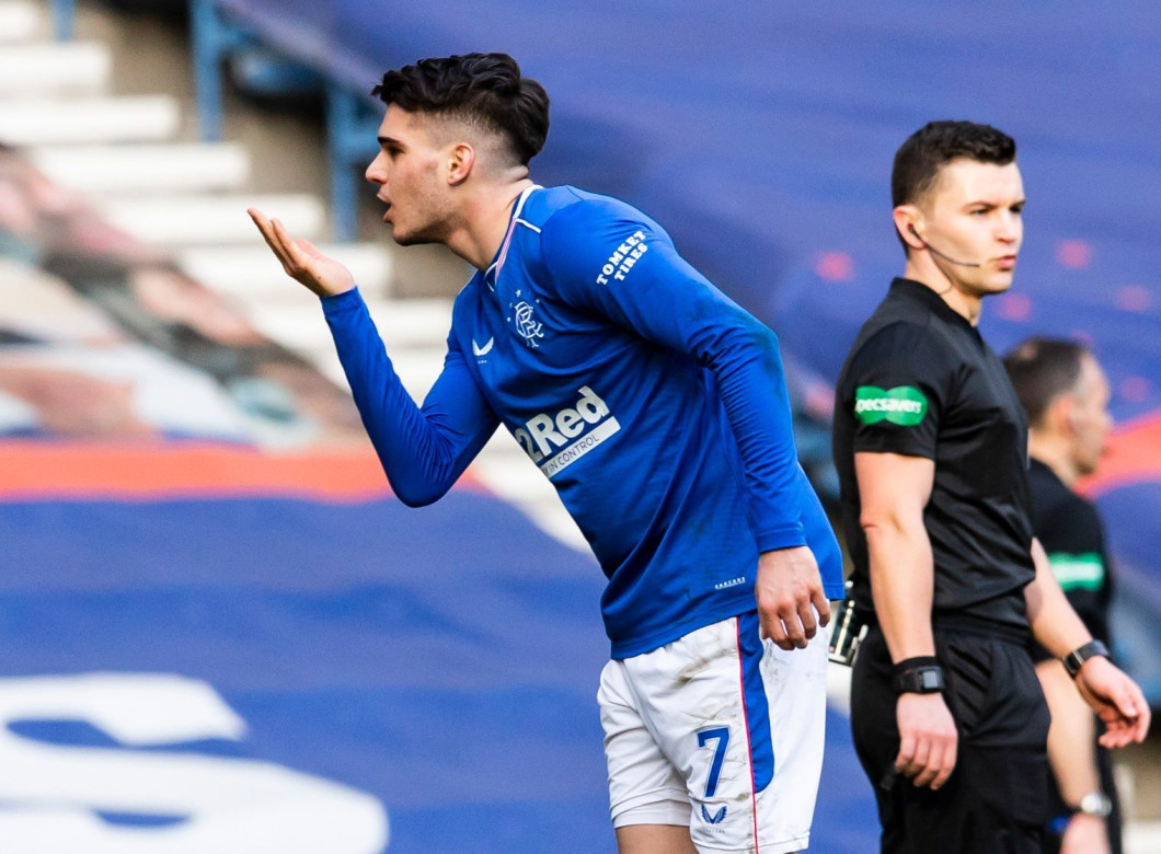 Rangers v Dundee United, Scottish Premiership, Football, Ibrox Stadium, Glasgow, Scotland, UK - 21 Feb 2021