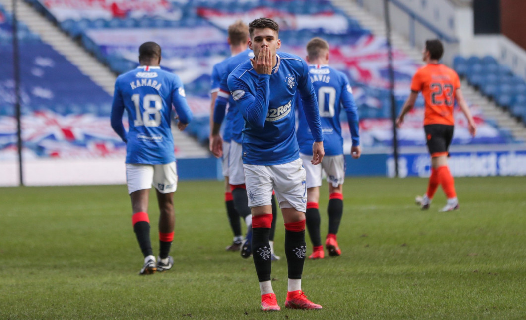 Rangers v Dundee United, Scottish Premiership, Football, Ibrox Stadium, Glasgow, Scotland, UK - 21 Feb 2021
