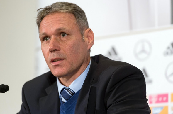 Marco van Basten, FIFA representative regarding technical developments speaks during a FIFA press conference concerning the Video Assistant Referee in Milan, Italy, 14 November 2016. For the first time the ·Video Assistant Referee· (VAR) will be used duri