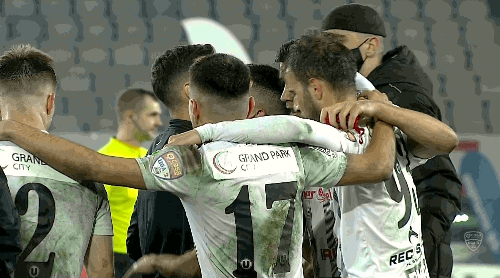 U Cluj - CSM Slatina 2-1. Șepcile roșii au câștigat dramatic, cu gol înscris la ultima fază