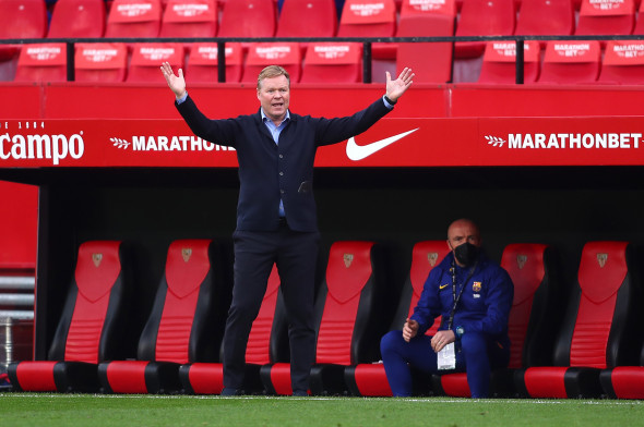 Ronald Koeman, în meciul Sevilla - Barcelona / Foto: Getty Images