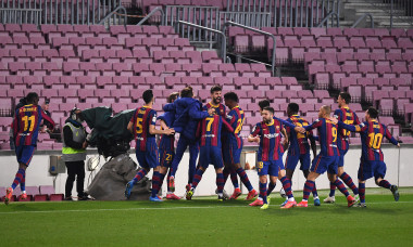 Fotbaliștii Barcelonei, în meciul cu Sevilla / Foto: Getty Images
