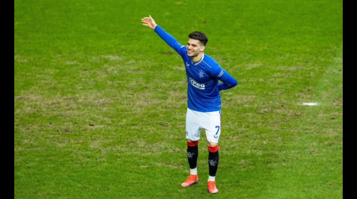 Ianis Hagi, în Rangers vs. St. Mirren/ foto: Profimedia