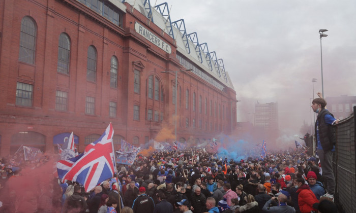 Rangers Title Celebrations, Scottish Premiership, Glasgow, Scotland, UK - 07 Mar 2021