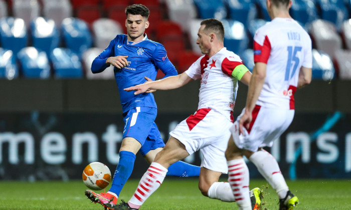 Ianis Hagi, în meciul Slavia Praga - Rangers / Foto: Profimedia