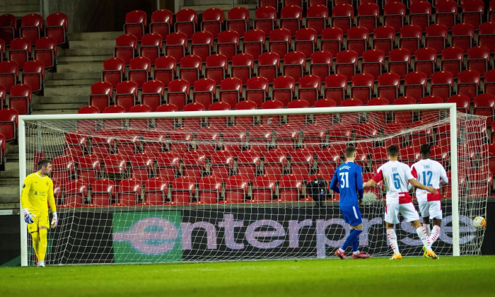 Slavia Prague v Rangers, UEFA Europa League Round of 16 1st Leg, Football, Sinobo Stadium, Prague, Czech Republic - 11 Mar 2021