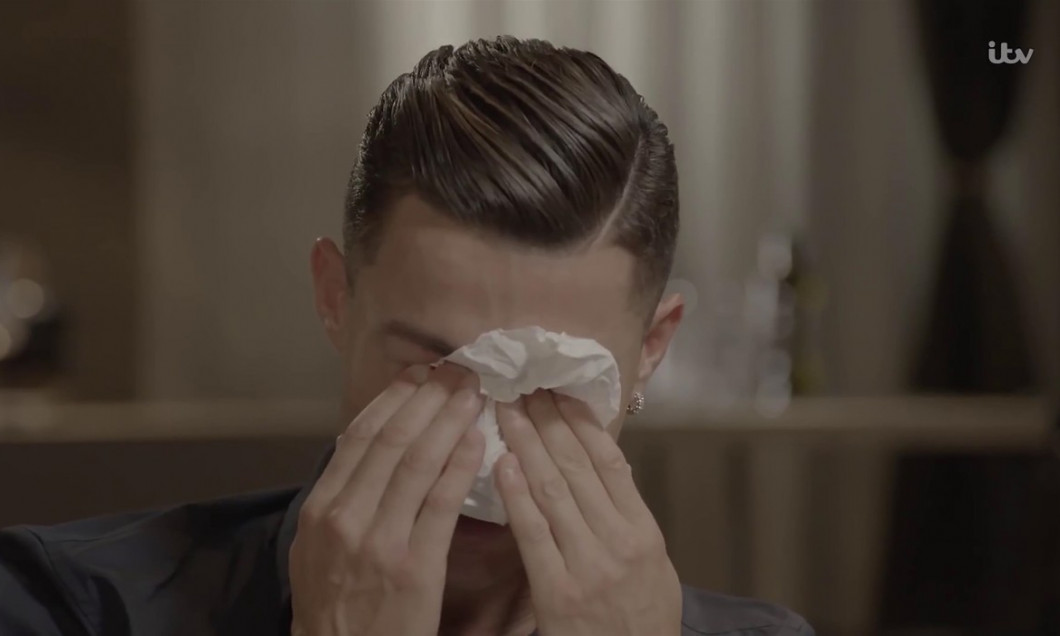 Cristiano Ronaldo was reduced to tears during an interview with Piers Morgan