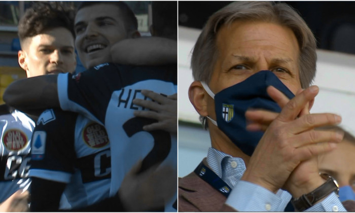 colaj Valentin Mihaila si Dennis Man sub ochii patronului Parmei Kyle Krause