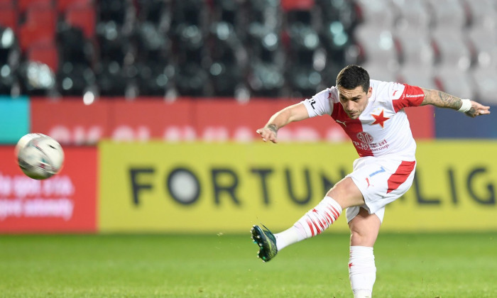 Fotbal - Fortuna liga 20/21 - Slavia - Baník Ostrava, 2:1, 7. 3. 2021