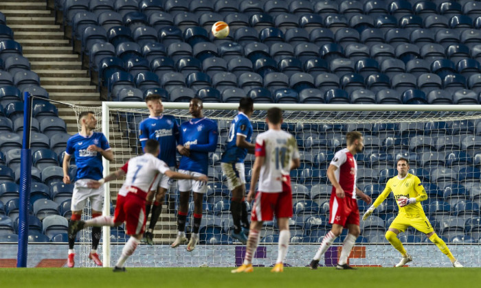 Rangers v Slavia Prague, UEFA Europa League, Round Of 16, Second Leg, Football, Ibrox Stadium, Glasgow, UK - 18 Mar 2021