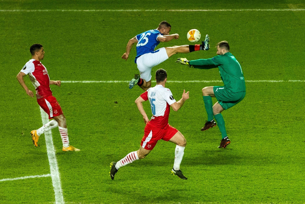 Rangers v Slavia Prague, UEFA Europa League, Round Of 16, Second Leg, Football, Ibrox Stadium, Glasgow, UK - 18 Mar 2021