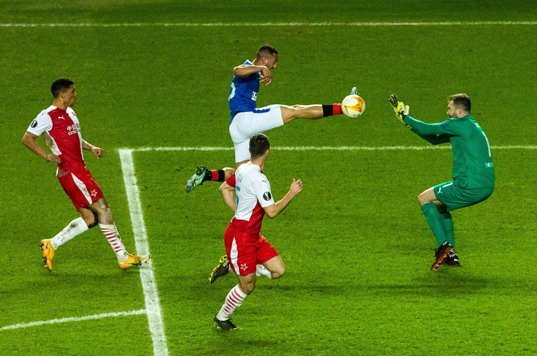 Rangers v Slavia Prague, UEFA Europa League, Round Of 16, Second Leg, Football, Ibrox Stadium, Glasgow, UK - 18 Mar 2021