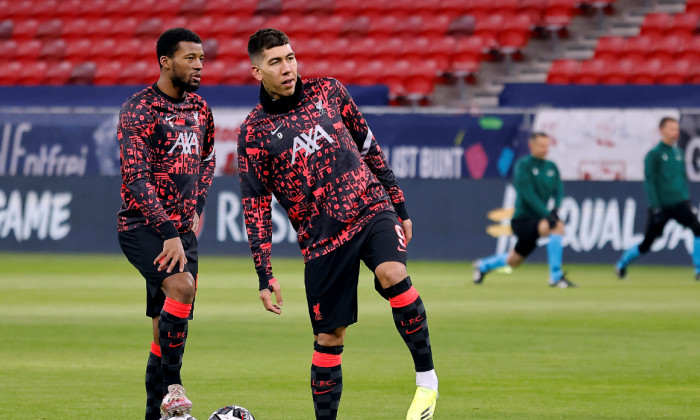 Georginio Wijnaldum și Roberto Firmino, fotbaliștii lui Liverpool / Foto: Getty Images