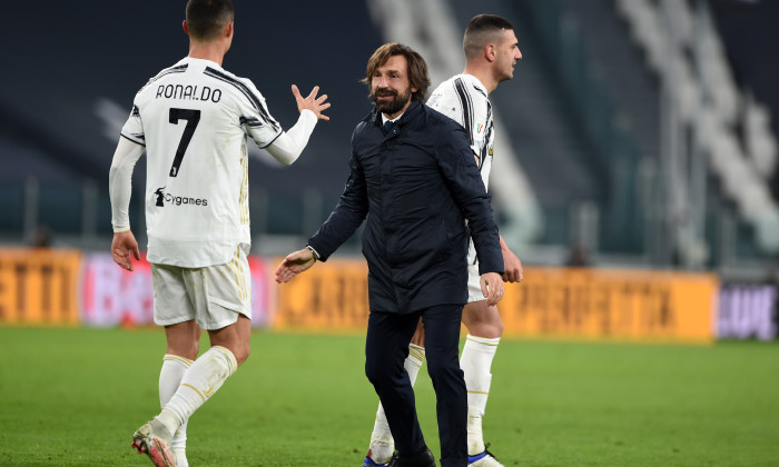 Andrea Pirlo și Cristiano Ronaldo, după Juventus - Inter / Foto: Getty Images