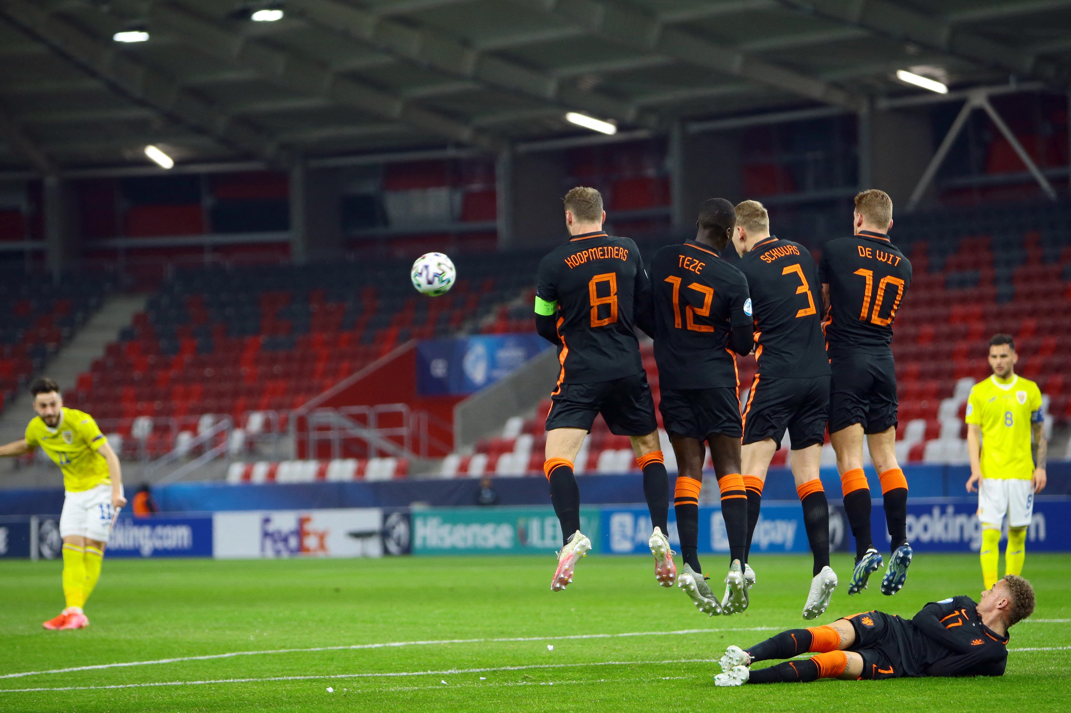 Ce execuție! Andrei Ciobanu, gol fabulos din lovitură liberă în România U21 - Olanda U21