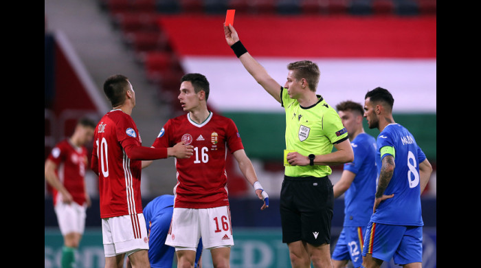 Lawrence Visser, arbitrul partidei România U21 - Ungaria U21 2-1 / Foto: Profimedia