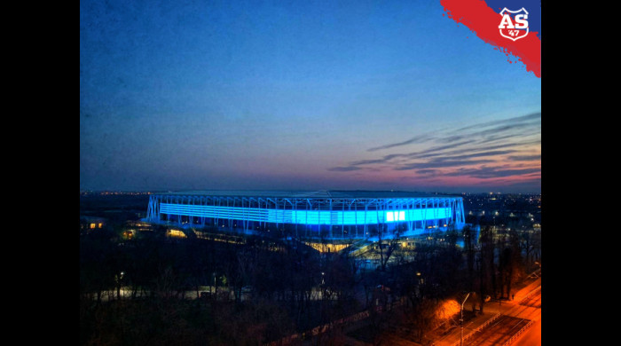Stadionul Steaua și noile panouri led montate pe exterior / Foto: @AS47