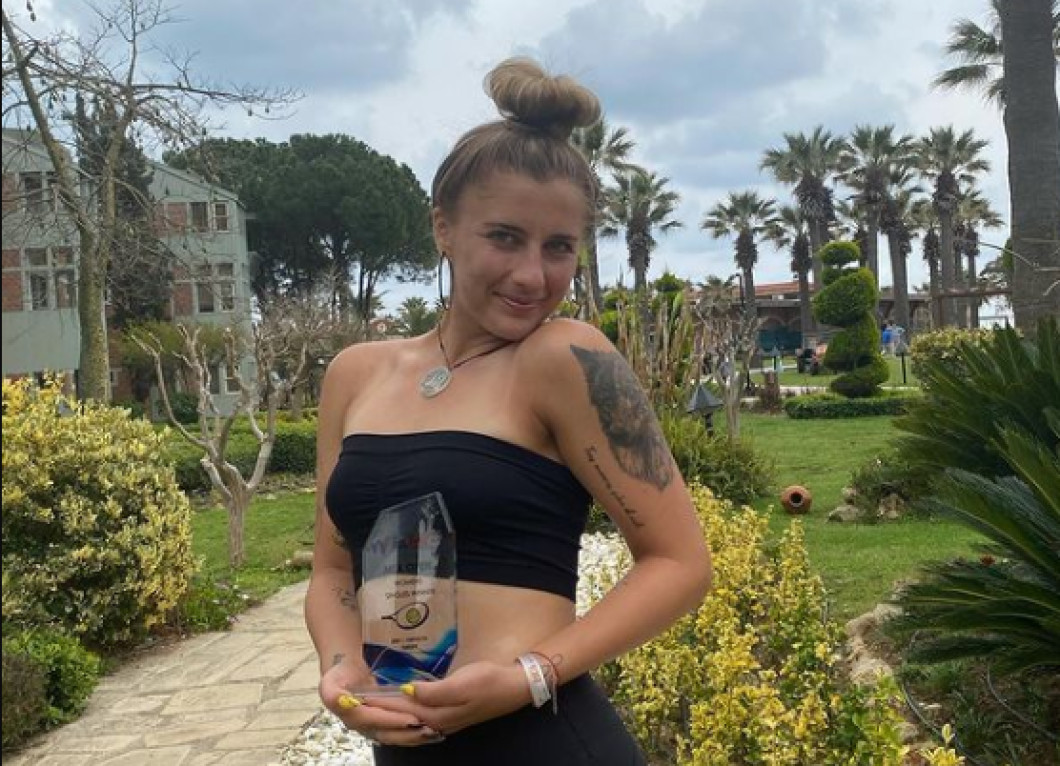 Andreea Prisăcariu, după victoria de la ITF Antalya / Foto: Instagram@prisacariu_andreea_