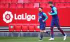 Gerard Pique și Lionel Messi, la un antrenament al Barcelonei / Foto: Getty Images