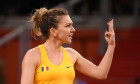 Simona Halep, în meciul România - Franța, din semifinalele FED Cup 2019 / Foto: Profimedia