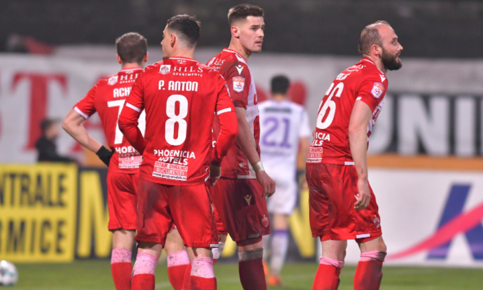 Ante Puljic, Paul Anton, Ricardo Grigore și Vlad Achim, într-un meci Dinamo - FC Argeș / Foto: Sport Pictures