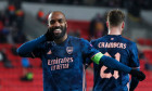 Alexander Lacazette, în meciul cu Slavia Praga / Foto: Profimedia