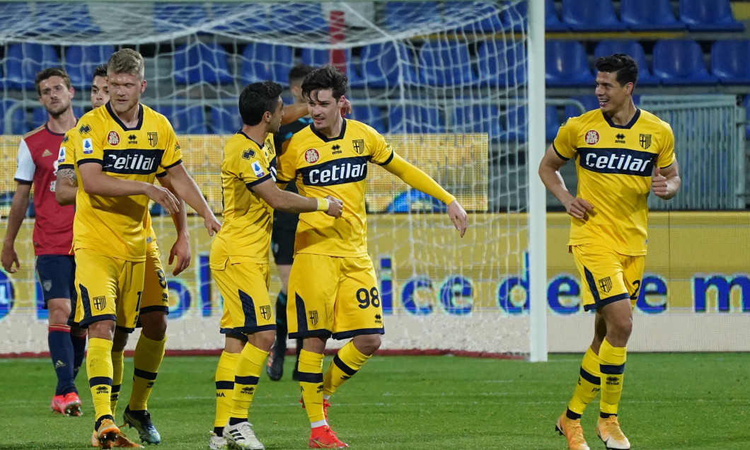 Dennis Man, după golul marcat în Cagliari - Parma / Foto: Profimedia