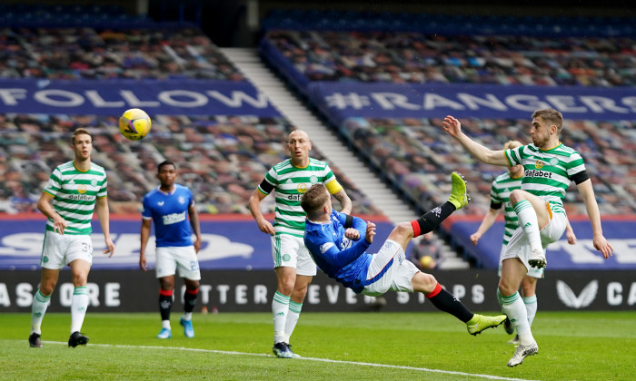 Rangers v Celtic, William Hill Scottish Cup, Fourth Round, Football, Ibrox Stadium, Glasgow, UK - 18 Apr 2021