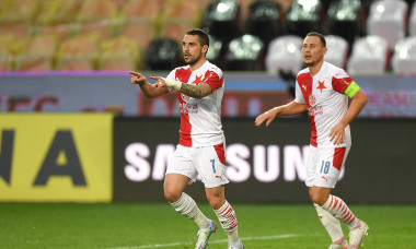 Nicolae Stanciu, după golul marcat pentru Slavia Praga în meciul cu Zlin / Foto: Profimedia