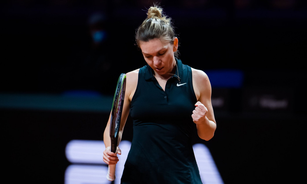 Simona Halep, în meciul cu Marketa Vondrousova / Foto: Profimedia