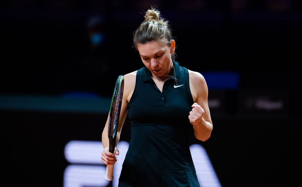 Simona Halep, în meciul cu Marketa Vondrousova / Foto: Profimedia