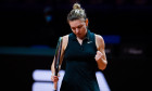 Simona Halep, în meciul cu Marketa Vondrousova / Foto: Profimedia