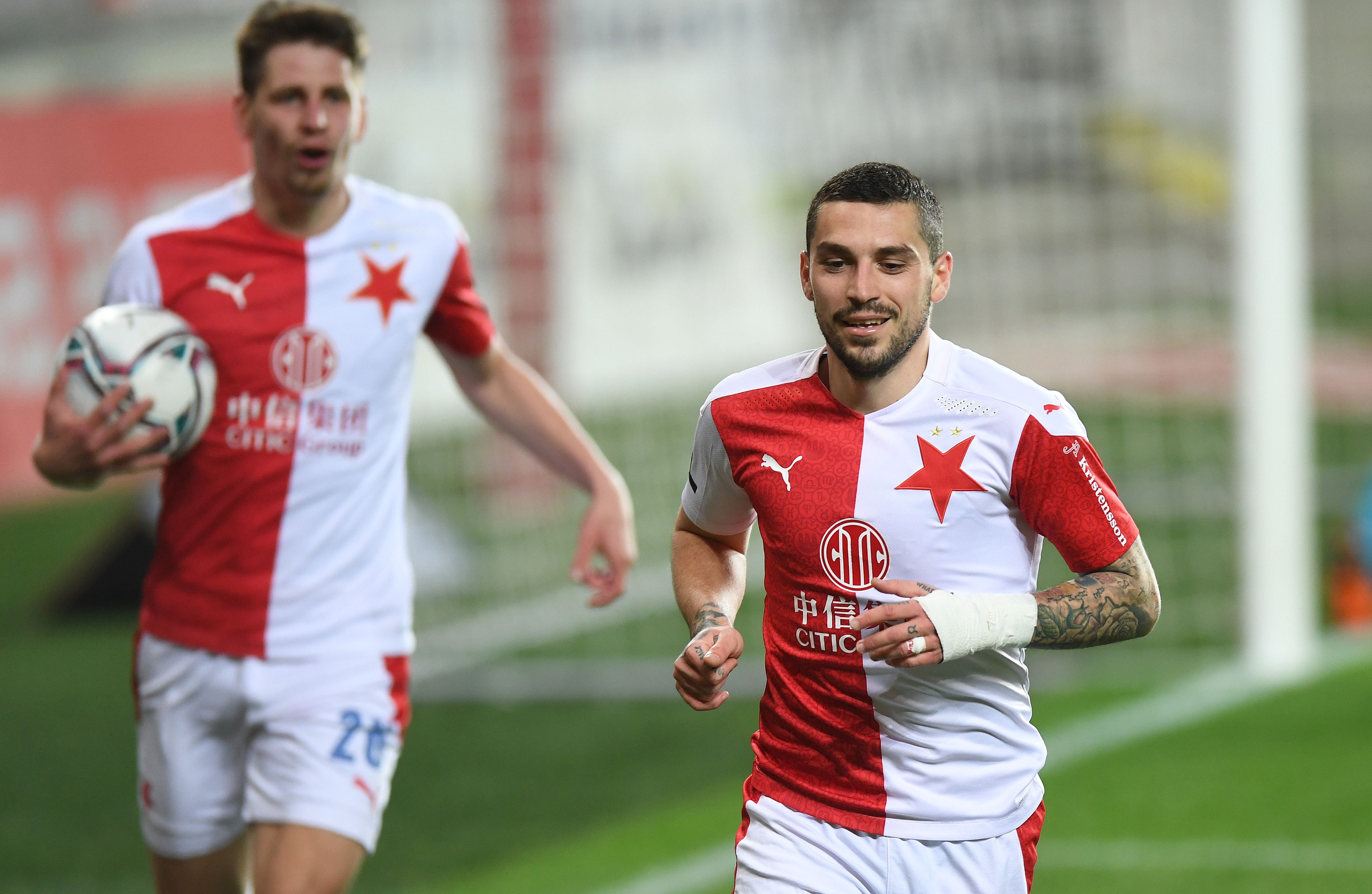 Nicușor Stanciu, one-man show pentru Slavia Praga! Românul a marcat un hattrick și a oferit o pasă de gol, în cupă