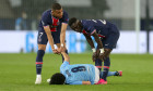 Kylian Mbappe, Idrissa Gueye și Ilkay Gundogan, în meciul PSG - Manchester City / Foto: Getty Images