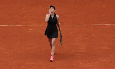 Simona Halep, după victoria cu Saisai Zhang de la Madrid / Foto: Getty Images