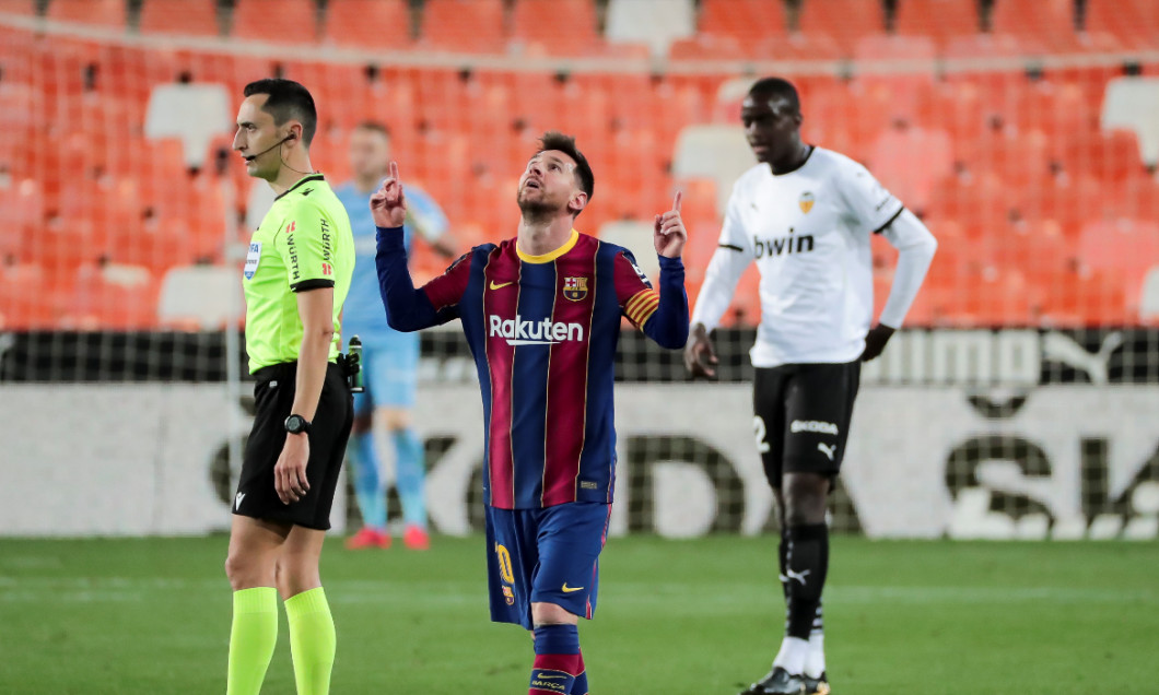 Lionel Messi, în meciul Valencia - Barcelona / Foto: Profimedia