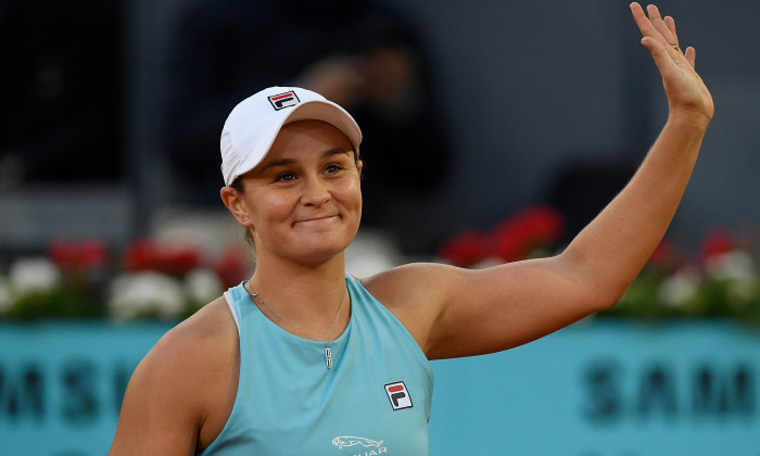 Ashleigh Barty, după victoria cu Iga Swiatek de la Madrid / Foto: Profimedia