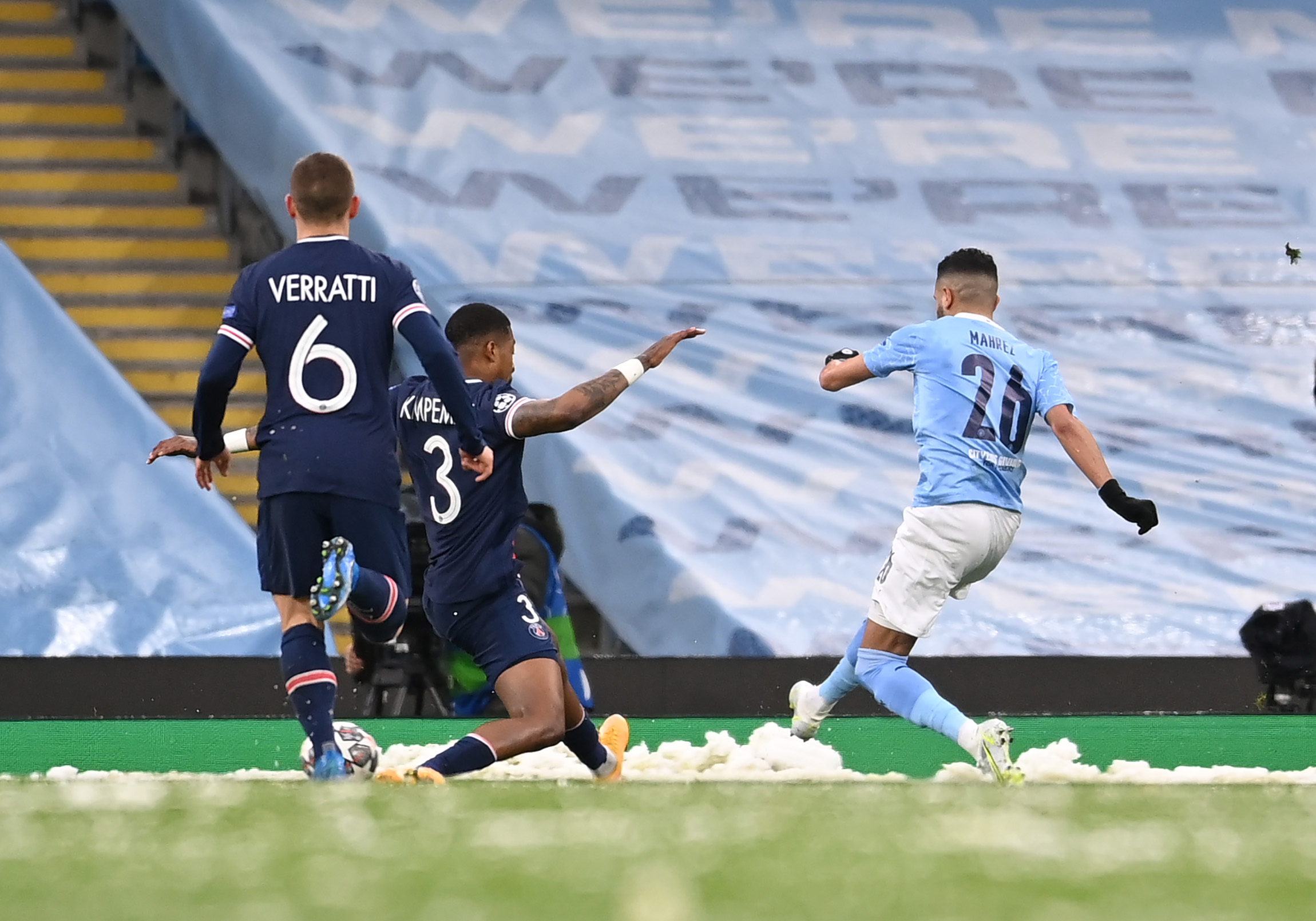 Manchester City - PSG 1-0, ACUM, pe Digi Sport 1, în semifinalele UCL. Gazdele deschid scorul. Oaspeții au nimerit transversala