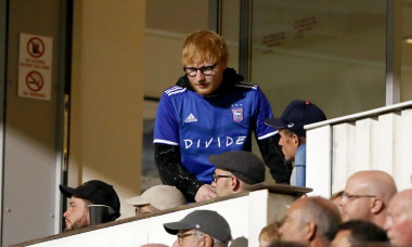 The multi-award winning singer, Ed Sheeran watches his beloved football team Ipswich Town