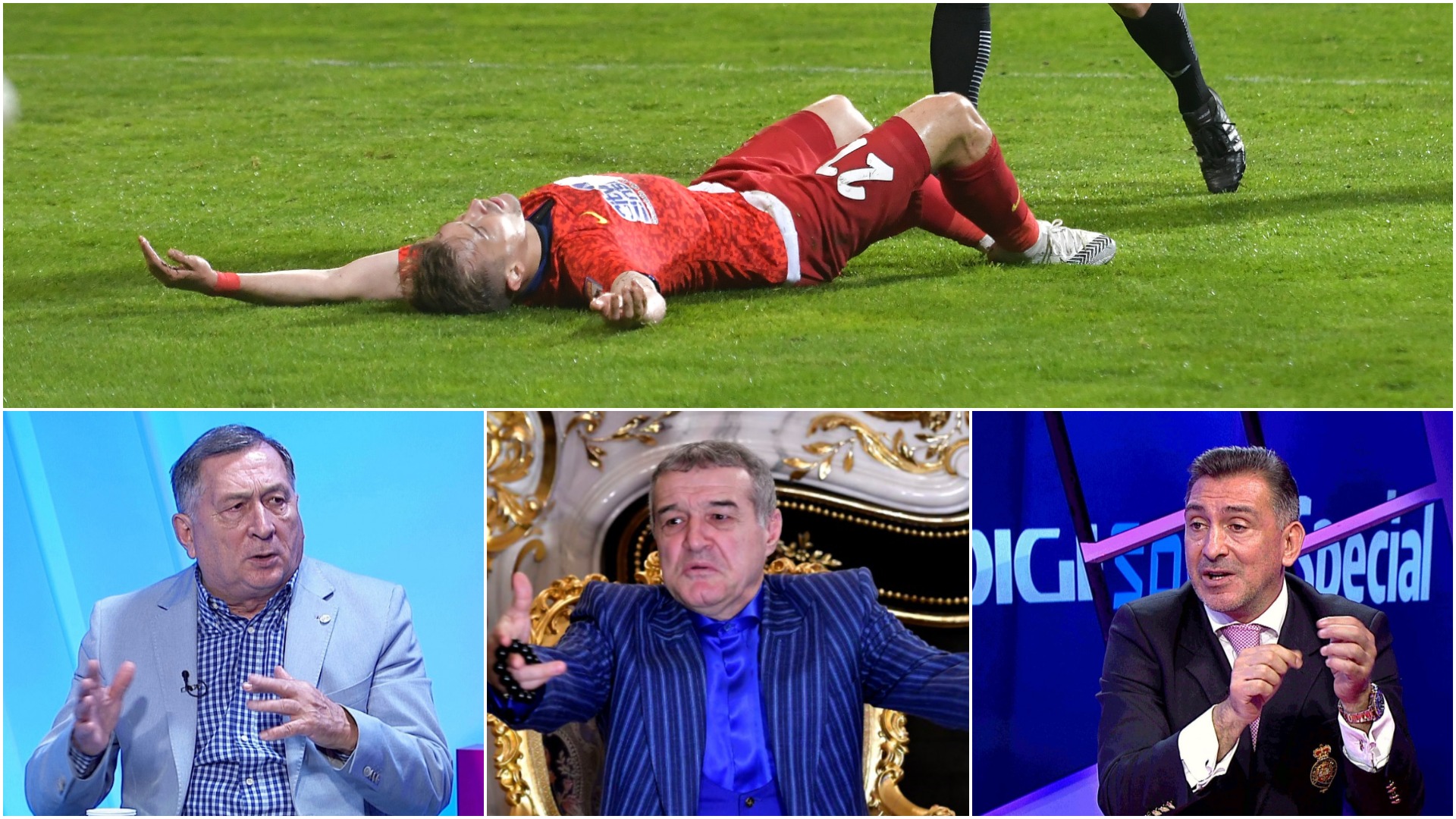 Ilie Dumitrescu și Ion Crăciunescu l-au contrazis în direct pe Gigi Becali: N-a fost penalty, 100%