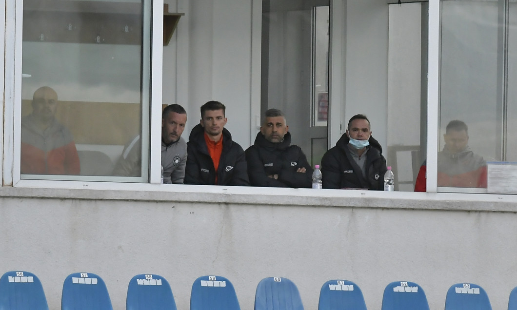 Mihai Stoica, alături de Florin Tănase și Marius Ianuli, în lojă, la FC Botoșani - FCSB / Foto: Sport Pictures