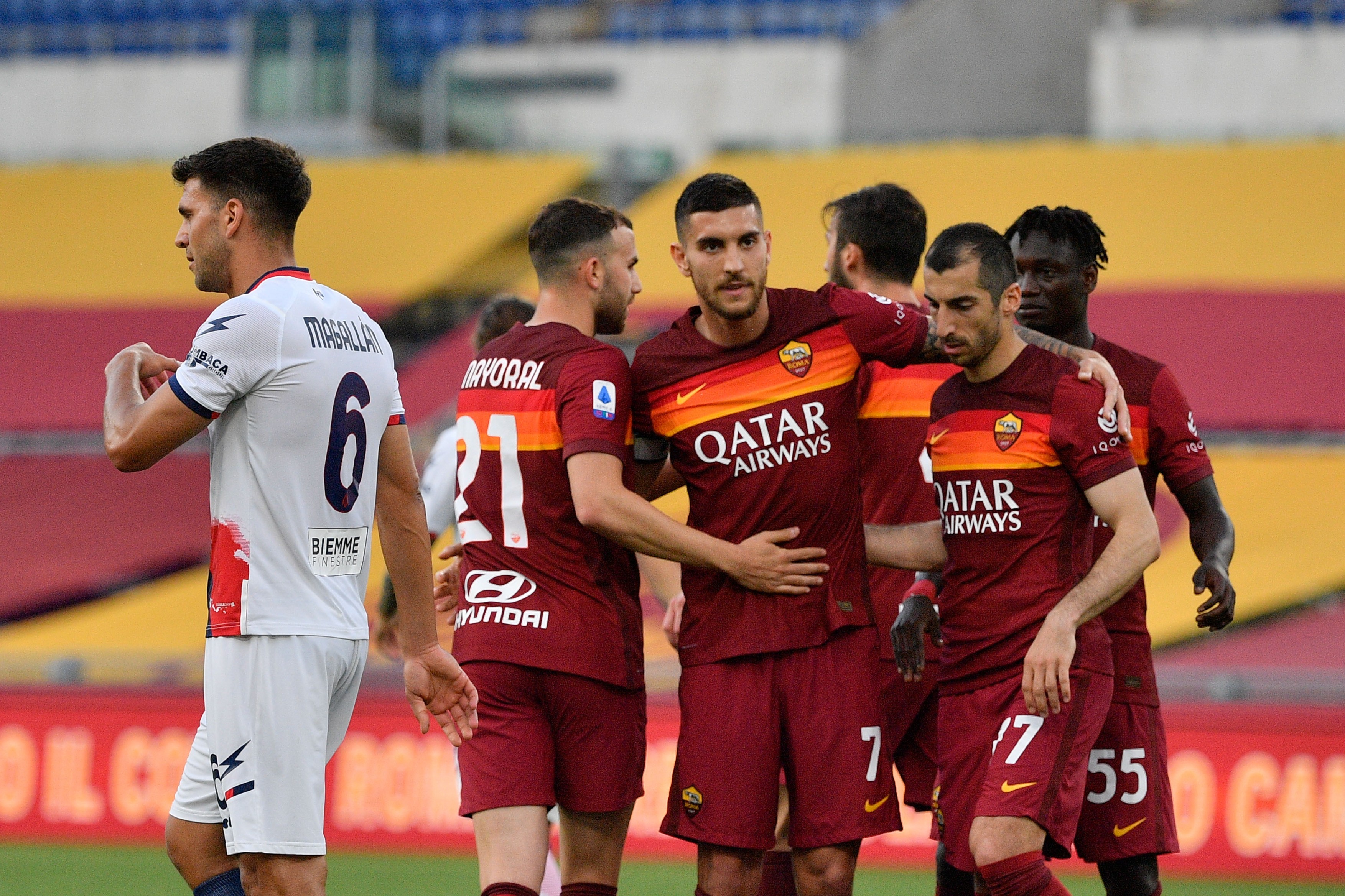 AS Roma - Crotone 5-0. Cu gândul la Mourinho! Pellegrini și Mkhitaryan s-au distrat cu ultima clasată