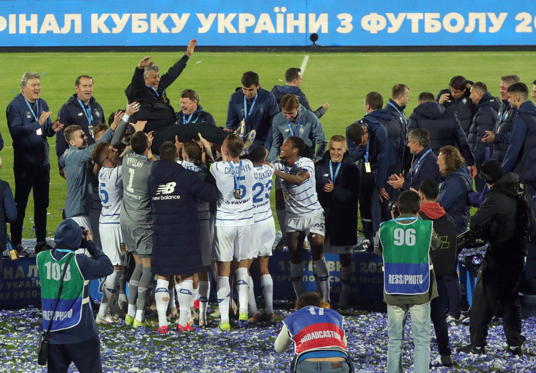 2020/2021 Ukrainian Cup final between Dynamo and Zorya in Ternopil, Ukraine - 13 May 2021
