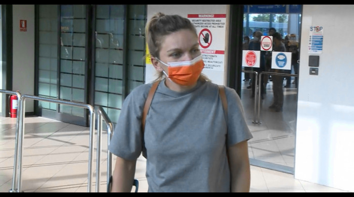 Simona Halep s-a întors în țară / Foto: Captură Digi Sport.